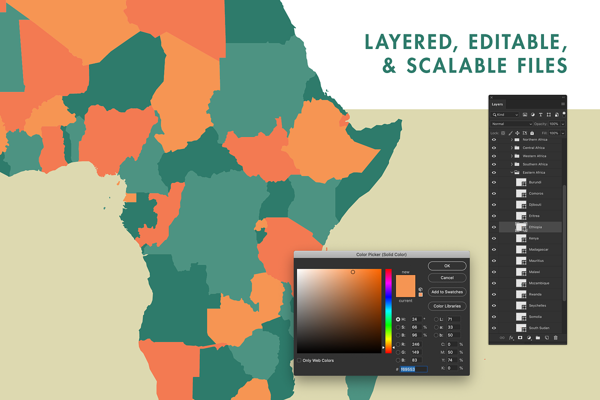 Africa Vector Map, a Graphic by Ben Buysse (Photo 3 of 4)
