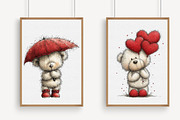 Whimsical Valentine Teddy Bear Clipa, an Illustration by Libby Wishes (Thumbnail 3 of 7)