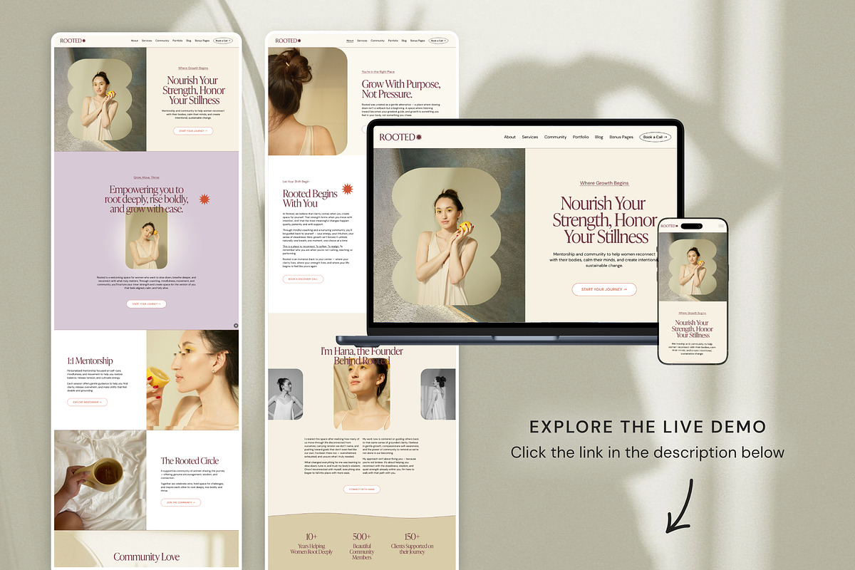 Rooted Squarespace 7.1 Template, a Squarespace Template by Studio Heythere (Photo 8 of 8)