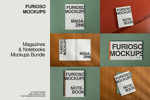 Magazines & Notebooks Mockup Bundle
