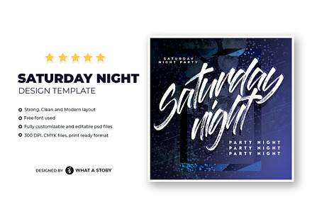 Saturday Night Flyer Template