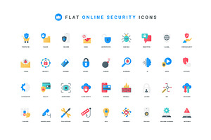 Cybersecurity system icons, a Technology Illustration by Lemberg Vector