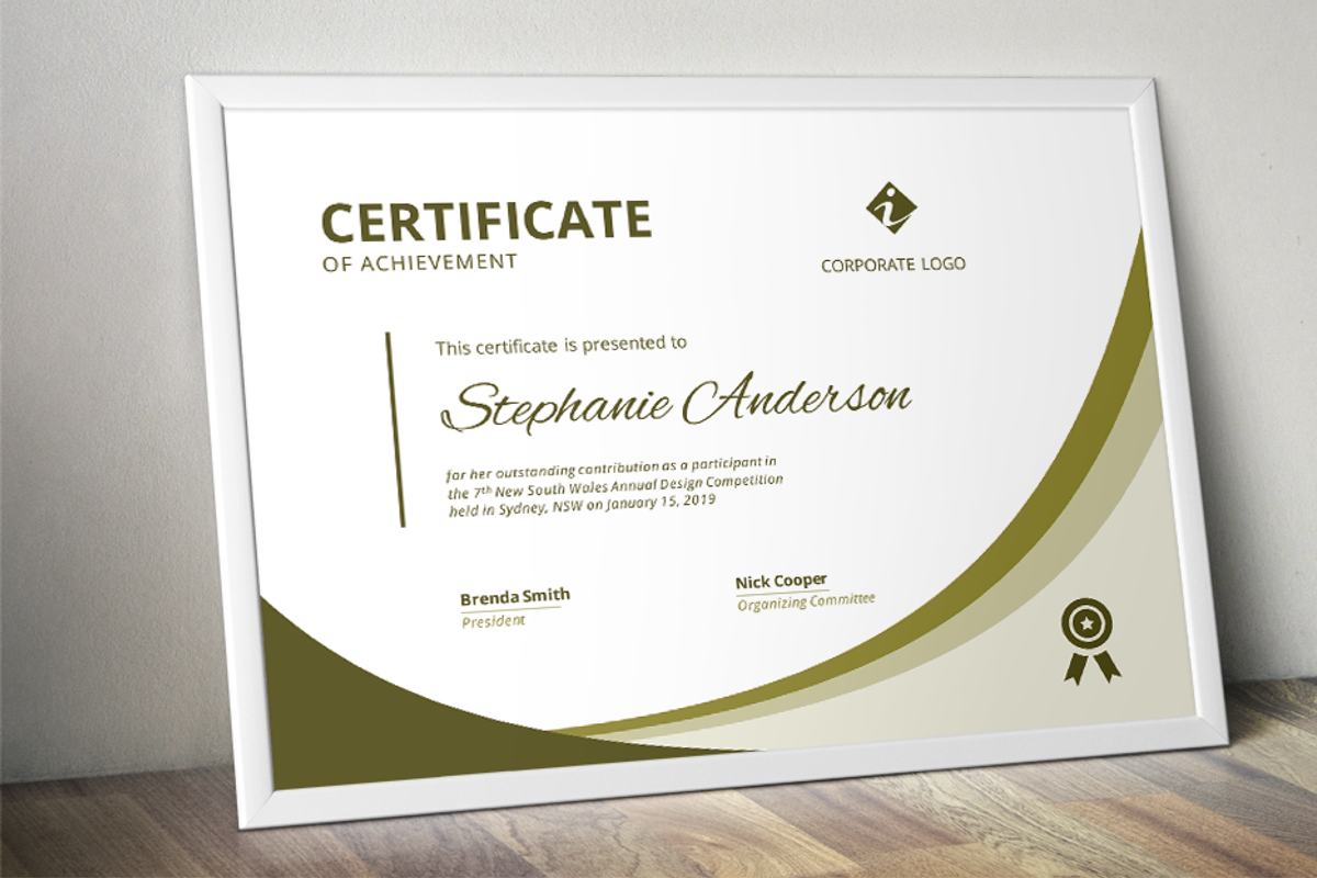Modern ms word certificate, a Stationery Template by Inkpower (Photo 5 of 6)