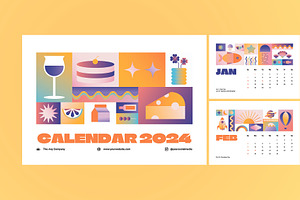 Creative Gradient 2024 Calendar