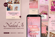 Nail Salon Canva Instagram Story, a Social Media Template by prajapixels (Thumbnail 1 of 6)