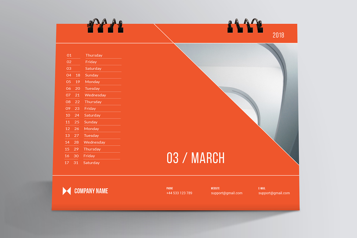 Desk Calendar 2018, a Stationery Template by Vepix (Photo 5 of 12)