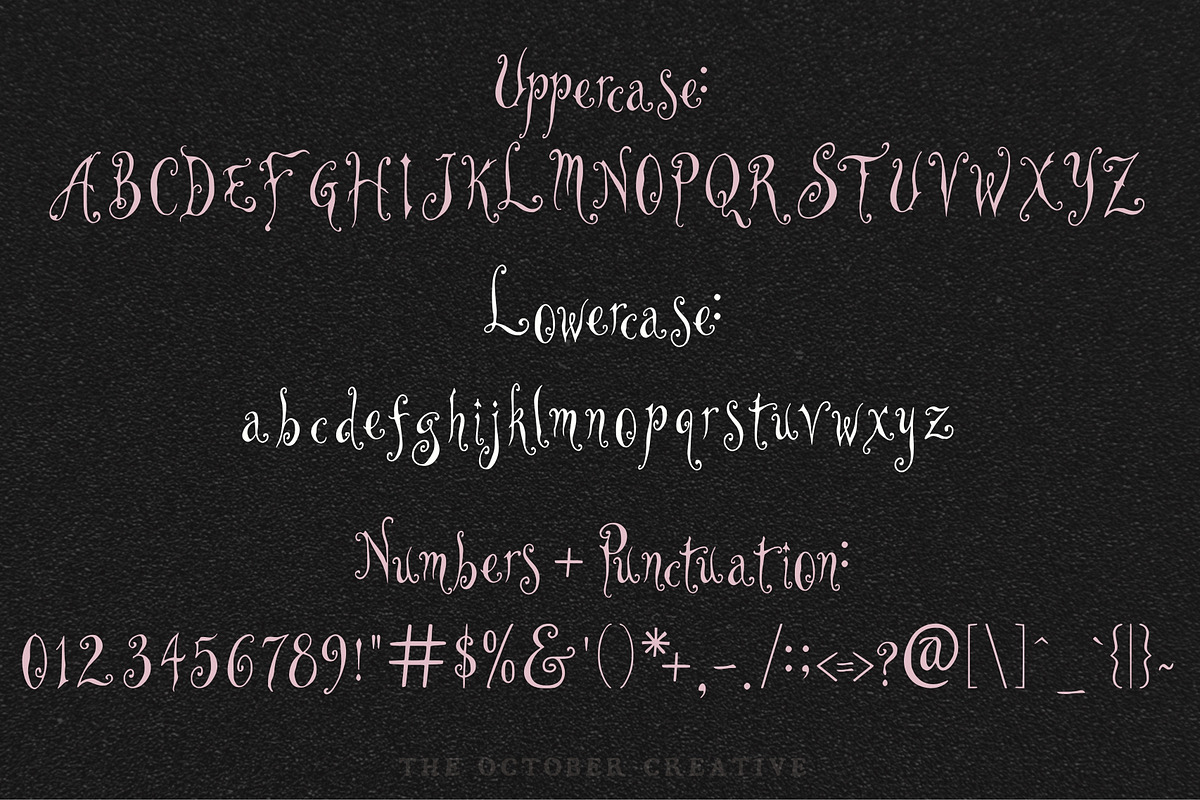 Swoonspun Swirly Display Font, a Handwritten Font by The October Creative (Photo 2 of 8)