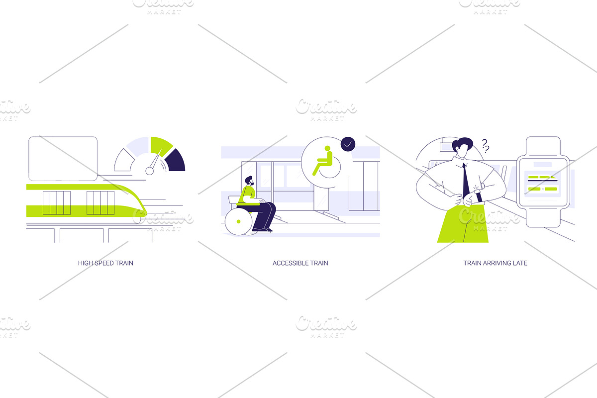 High-speed rail abstract concept, a Transportation Illustration by Visual Generation