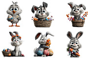 Whimsical Happy Easter Clipart, an Illustration by Sublimation Artist (Thumbnail 6 of 7)
