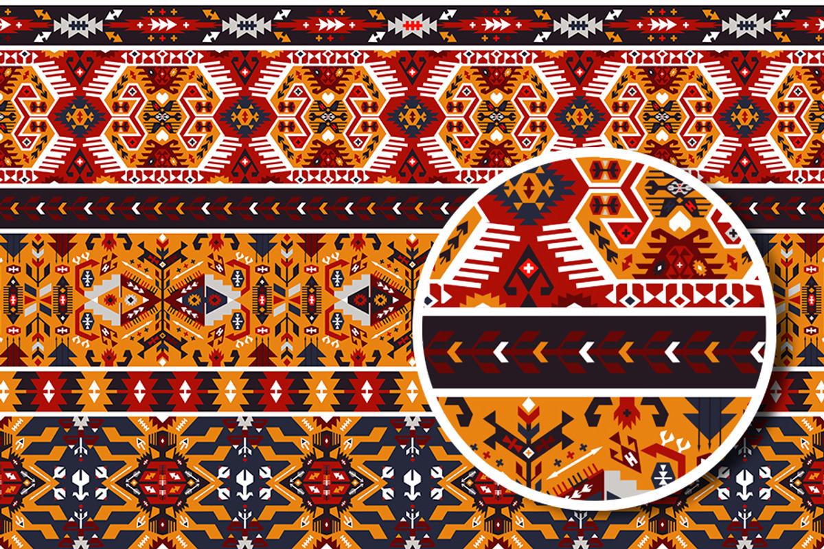 Decorative Tribal Aztec Pattern, a Pattern Graphic by tomuato (Photo 2 of 4)