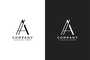 Letter A Logo Design With