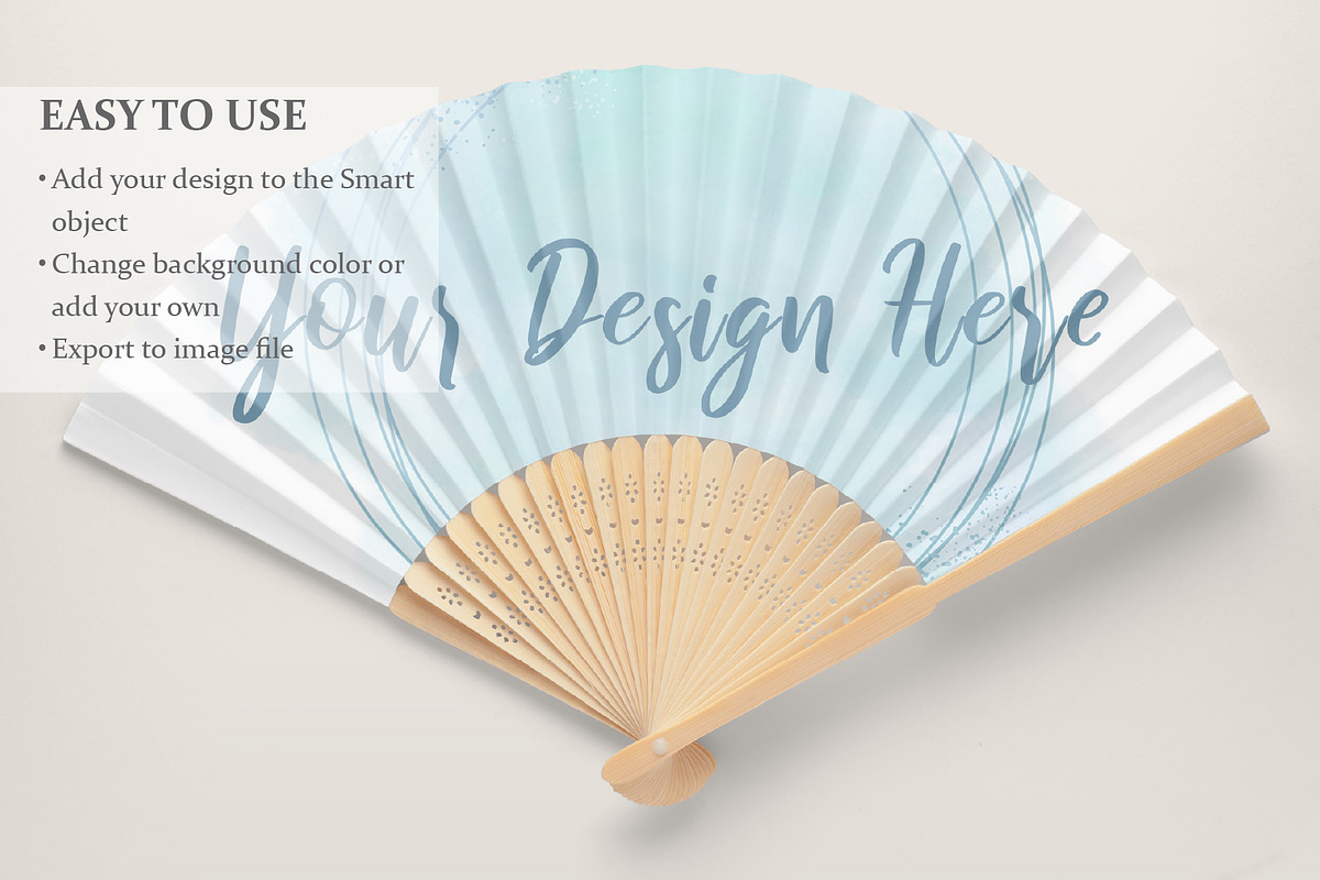 Bamboo Fan Mockup, PSD File, a Household Mockup by MockupsBox (Photo 5 of 5)