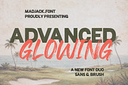 Advance Glowing - Duo Font, a Script Font by Madjack.font (Thumbnail 1 of 13)