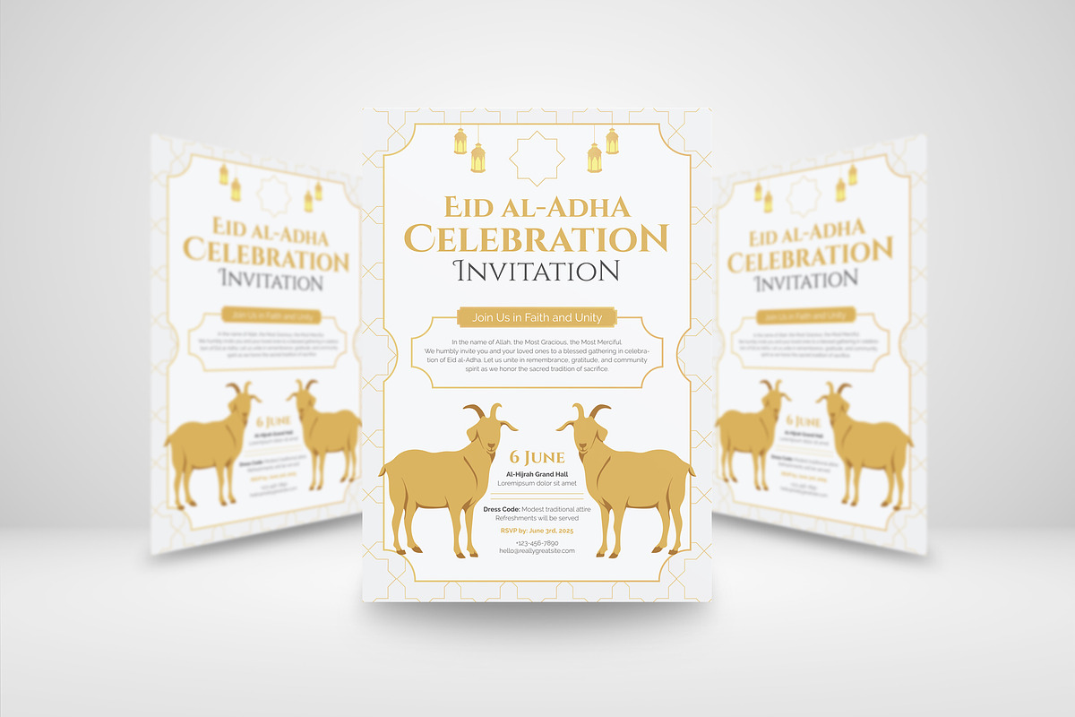 Eid al-Adha Celebration Invitation, an Invitation Template by Artnivora.Std