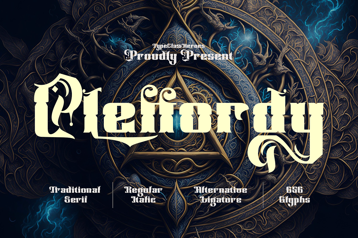 Cleffordy Traditional Serif, a Blackletter Font by TypeClassHeroes (Photo 1 of 16)