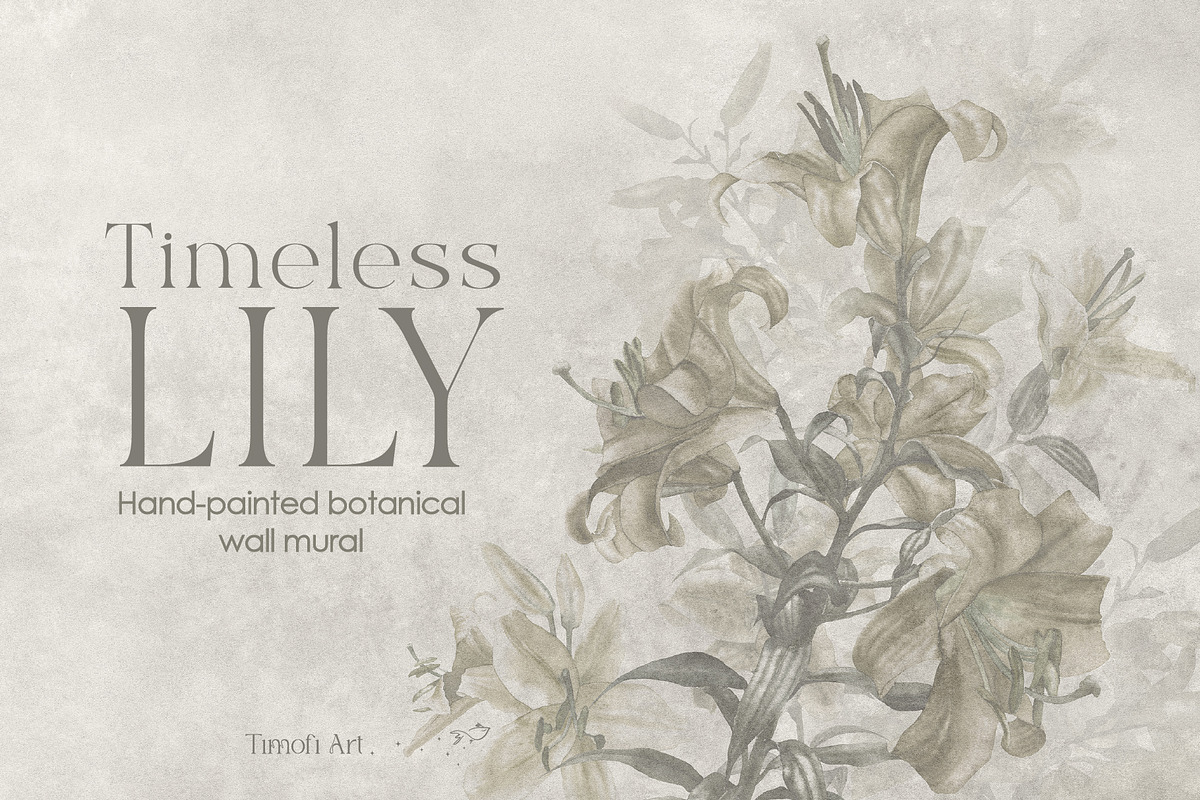 Timeless Lily wall mural set, a Wallpaper Graphic by Timofi Art (Photo 1 of 13)