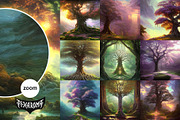 100 Fantasy Trees - Oil Painting Art, an Illustration by pixaroma (Thumbnail 10 of 18)