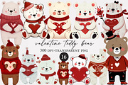 Valentine teddy bear clipart, an Illustration by Designworld (Thumbnail 1 of 5)