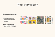 Airmail Postage Stamp Patterns, a Pattern Graphic by Ninterints (Thumbnail 2 of 10)