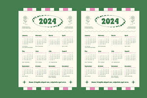 2024 Calendar Classic Retro Theme