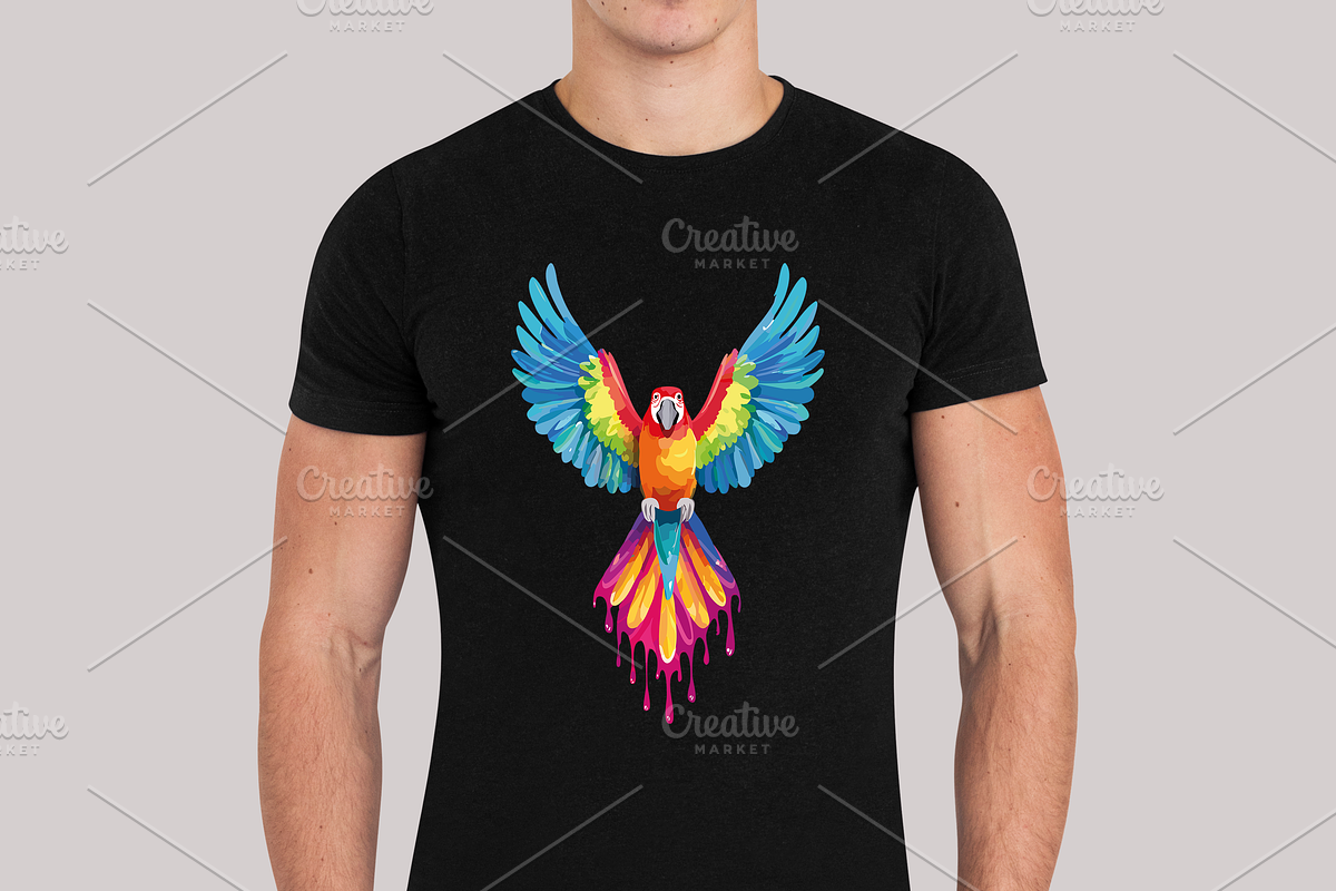 Colorful Tropical Parrots Clipart, an Object Graphic by GraphicRedStudio (Photo 5 of 9)