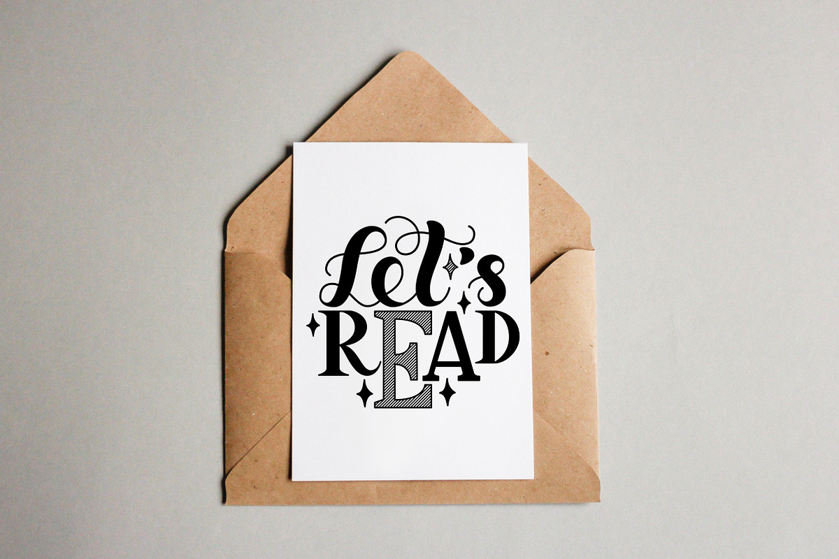 Cute collection of book lettering., an Illustration by AveNa (Photo 6 of 6)