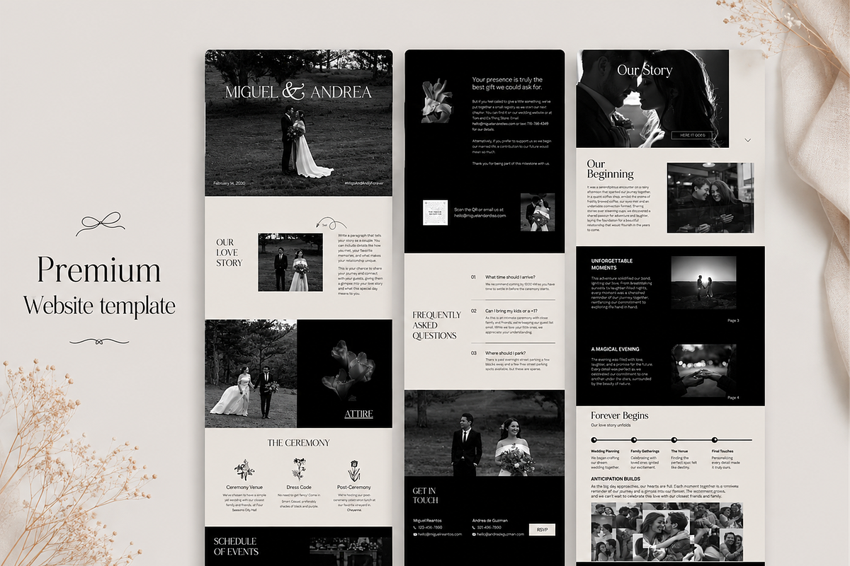Wedding Website Canva Template, an UI Kit Template by SKVidz (Photo 6 of 7)