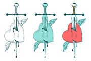 Sword & Heart design set, a Decorative Illustration by OKart.studio (Thumbnail 5 of 6)
