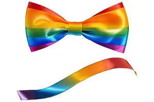 ribbon bow, rainbow color, a Holiday Photo by itakdalee