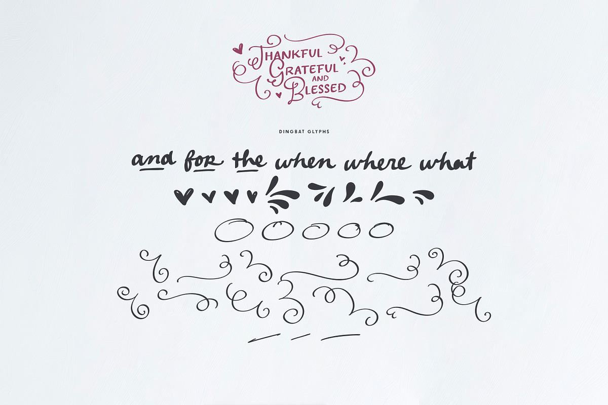 Thankful, Grateful & Blessed Type, a Handwritten Font by Callie Rian & Co. (Photo 11 of 12)