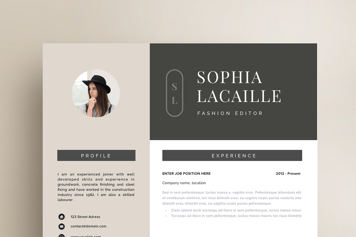 Resume Template 1, 2 page Abbey Road, a Resume Template by Resume Angels (Photo 2 of 9)