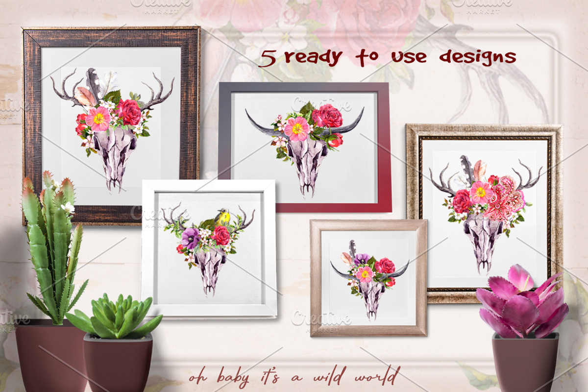 Wild soul - boho style watercolor, an Animal Illustration by Where summer is (Photo 5 of 11)