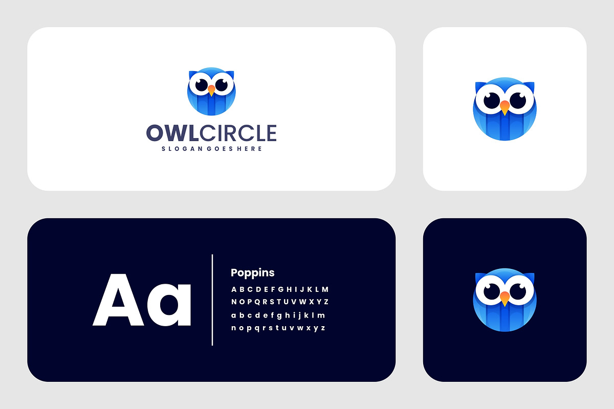 Gradient Modern Owl Logo Design preview 4