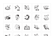 Doodle Reading Icons, a Solid Icon by Prosymbols (Thumbnail 5 of 5)