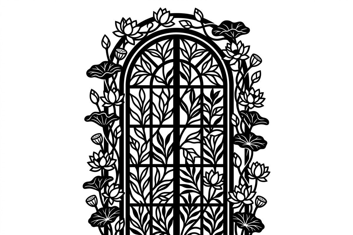 50 Floral French Window Ornament, a Decorative Illustration by Amazin_art (Photo 3 of 35)
