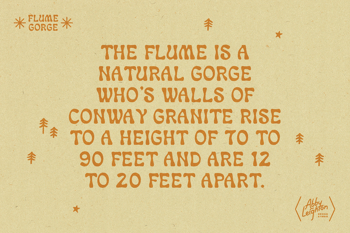 FLUME GORGE by Abby Leighton, a Font by Abby Leighton Studio (Photo 3 of 4)