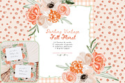 Boho Fall Floral Watercolor Clipart, a Background Graphic by Essem Creatives (Thumbnail 1 of 9)