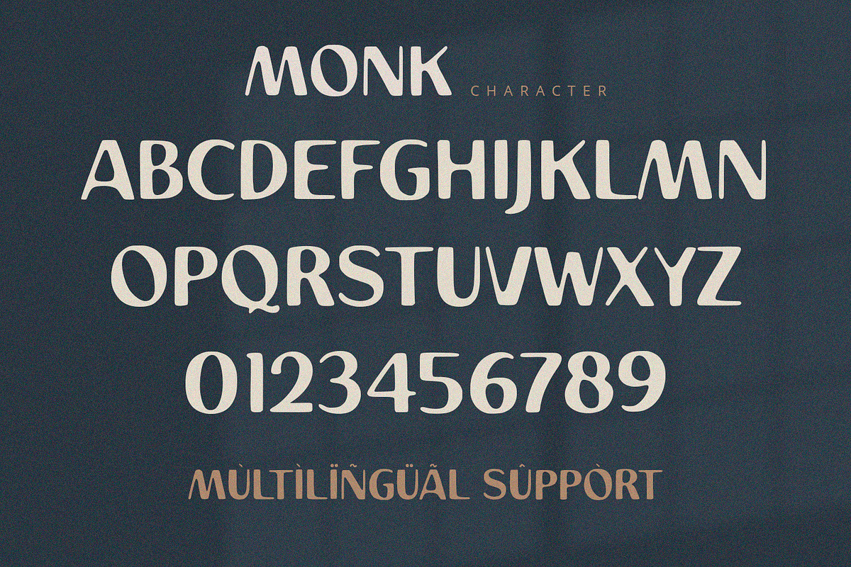 Monk - Display Font, a Script Font by Alpaprana (Photo 8 of 10)