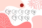 Monogram Heart Flourish Font, a Script Font by Happy Letters (Thumbnail 7 of 7)