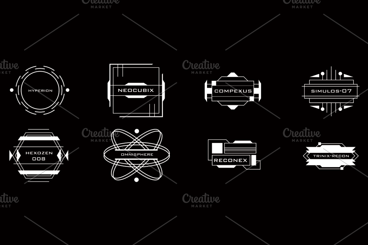 16 Sci-Fi Tech Space Logos, an Object Graphic by ELU LABS (Photo 3 of 3)