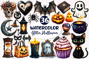 Vintage Glitter Halloween Clipart, an Icon by Dream Creation (Thumbnail 1 of 7)