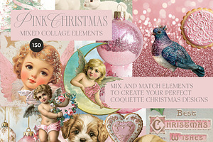 PINK CHRISTMAS COQUETTE COLLAGE