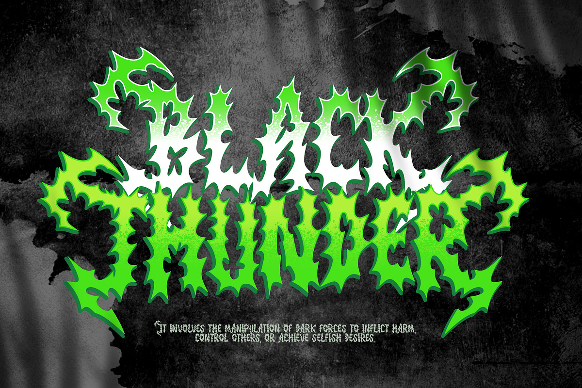 Cimmerian Blackmetal Liggature Font, a Blackletter Font by dansdesign (Photo 9 of 12)