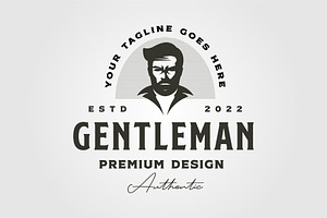 Gentleman Lettering Logo Vintage