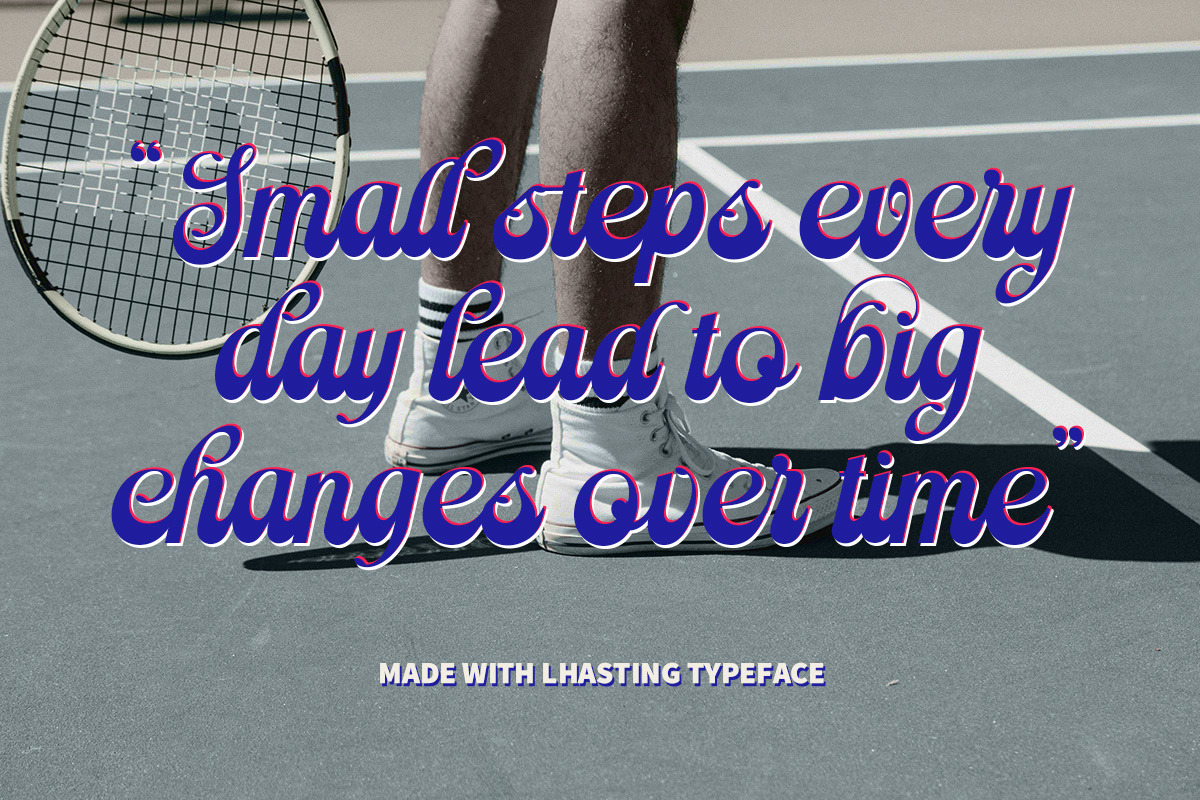Lhasting Retro-Modern Script Font, a Script Font by Letter Fresh (Photo 4 of 10)