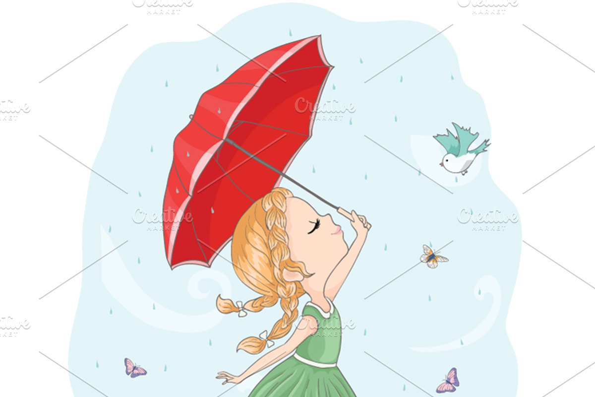 set with 32 cartoon girls-cute girls, an Animal Illustration by StudioLondon (Photo 22 of 33)