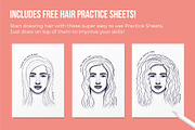 25 Hair Brushes for Every Hairstyle, a Brush Add-On by Riveros Illustration (Thumbnail 9 of 10)