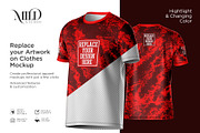 Short Sleeve Jersey Set Mockup, a Shirt Mockup by Mildstudio (Thumbnail 3 of 9)
