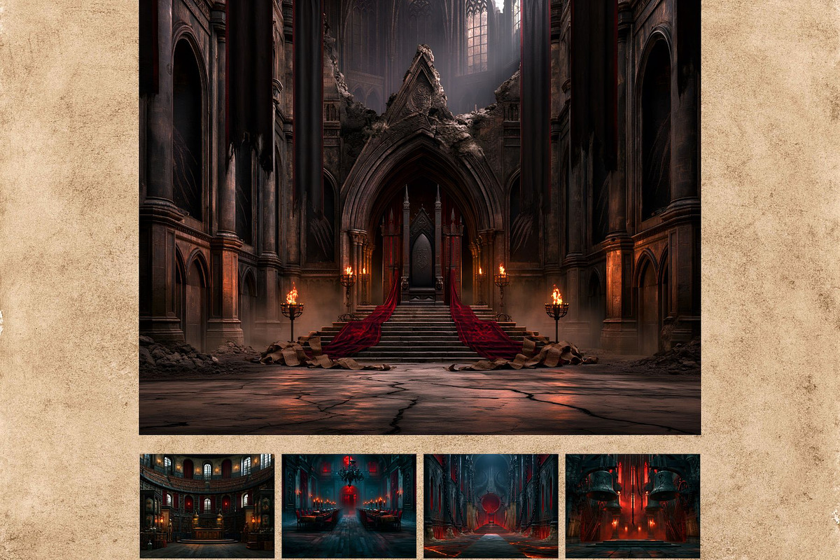 71 Halloween Horror Backdrops, a Seasonal Illustration by ThatsDesignArt (Photo 11 of 15)