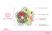 Sugarplum Christmas Frog Clipart, an Animal Illustration by Blumensdiary (Thumbnail 3 of 6)